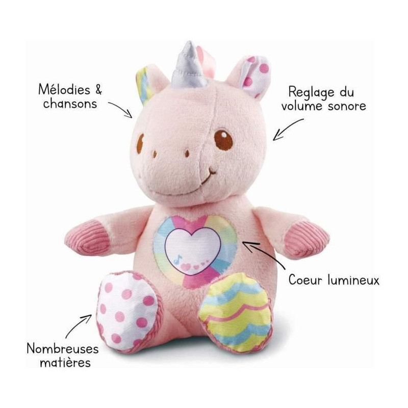 VTECH - Doudou - 528105 - Maé, Ma Licorne a Câliner