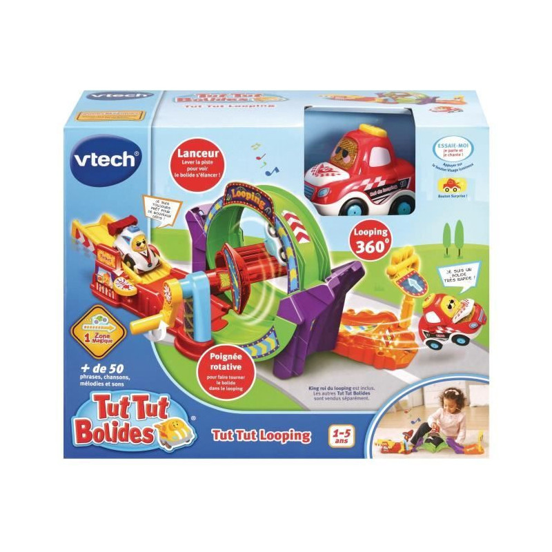 VTECH - 534905- Tut Tut Bolides - Tut Tut Looping + King, Roi du Loopi