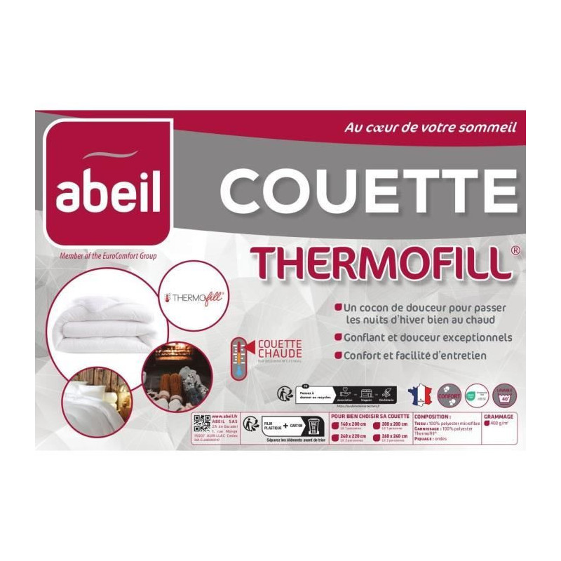 ABEIL Warm duvet 400gr/m² Thermofill 140 x 200 cm