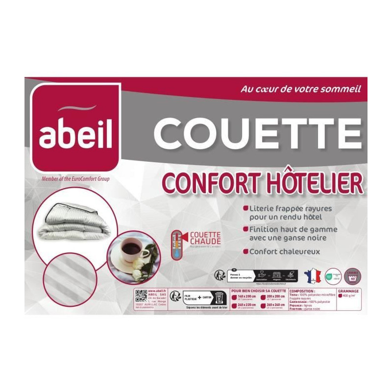 ABEIL Hotel Comfort Duvet 220 x 240 cm