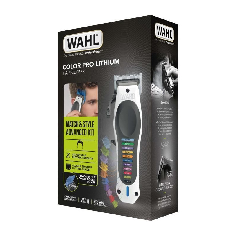 Hair Clipper - WAHL - ColorPro Cordless Lithium - 240 V - 120 min - Wh
