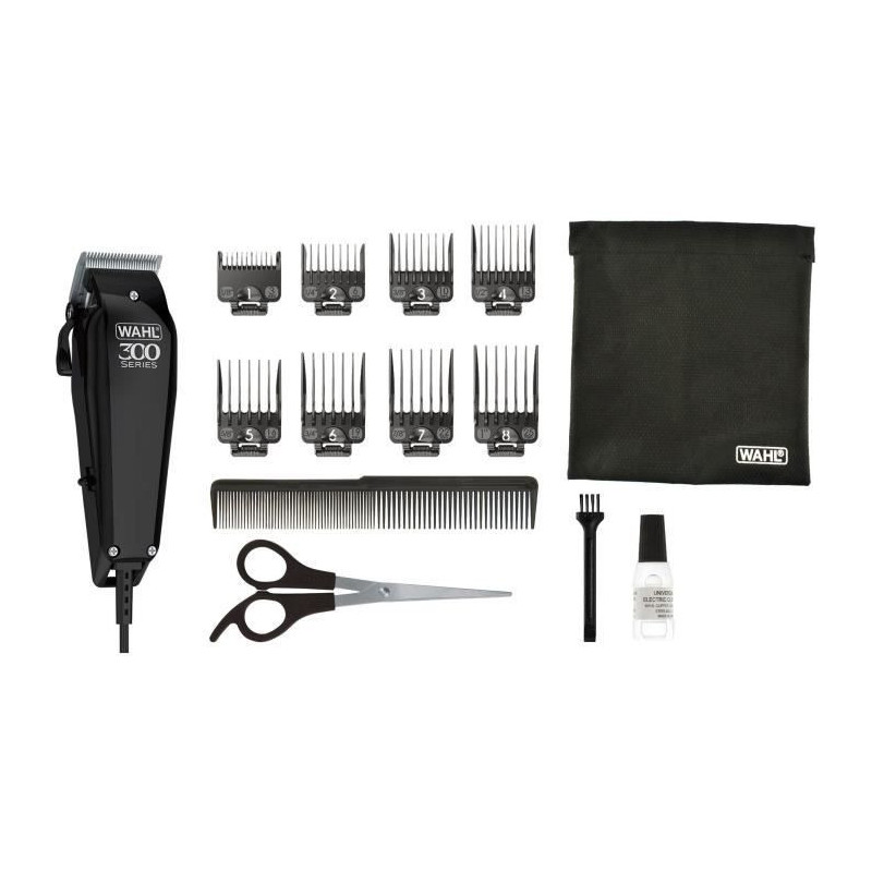 Hair clipper Home Pro 300 - WAHL 20102.0460 - Kit 15 pieces - 8 cuttin