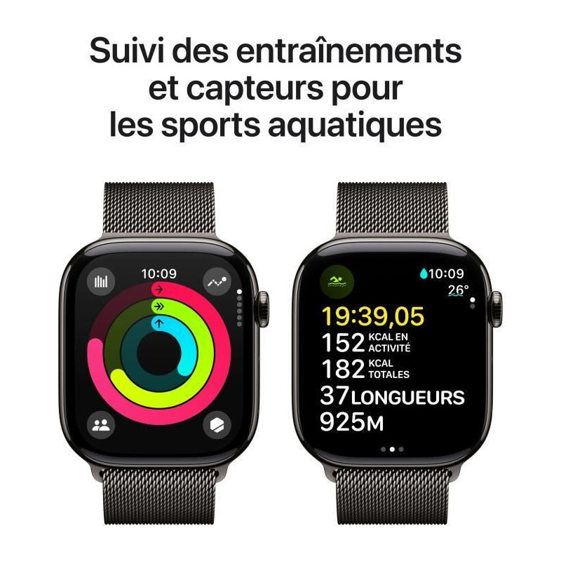 Apple Watch Series 10 GPS + Cellular - 46mm - Slate Titanium case - Sl