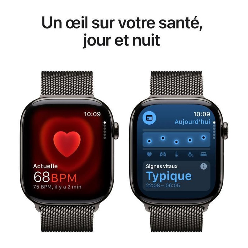 Apple Watch Series 10 GPS + Cellular - 46mm - Slate Titanium case - Sl