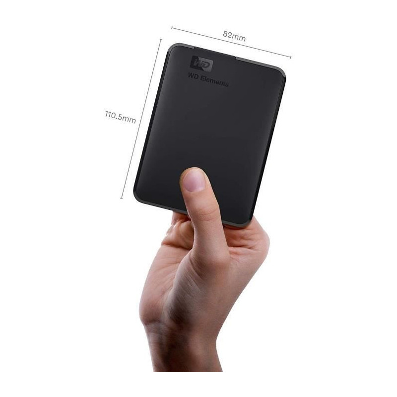 WESTERN DIGITAL Elements Portable External Hard Drive 5 TB Black