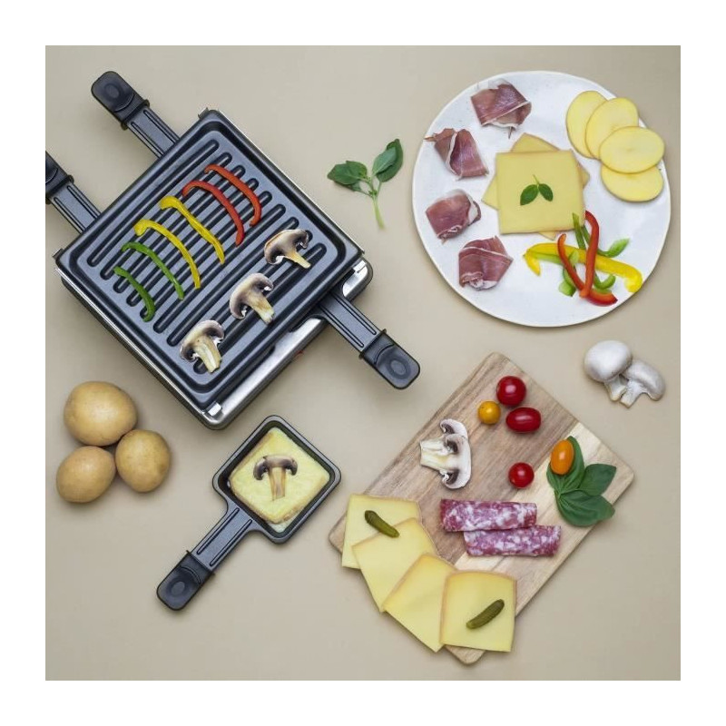 WEASY LUGA40 - Raclette and grill for 4 people - 600W - Non-stick coat