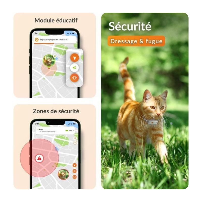 GPS tracker for chat - Weenect XS (White Edition 2023)