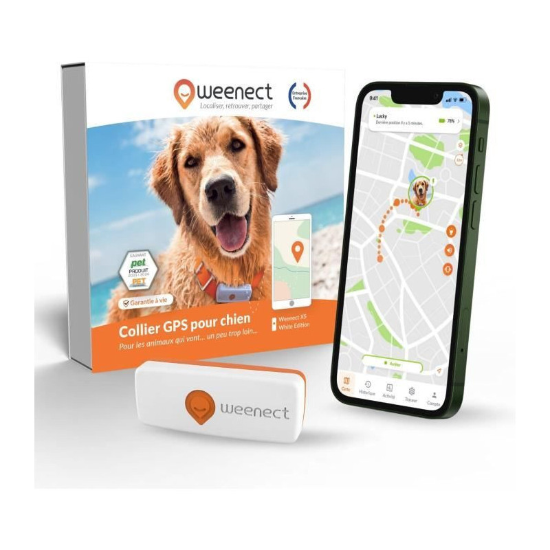 GPS tracker for dogs - Weenect XS (White Edition 2023)