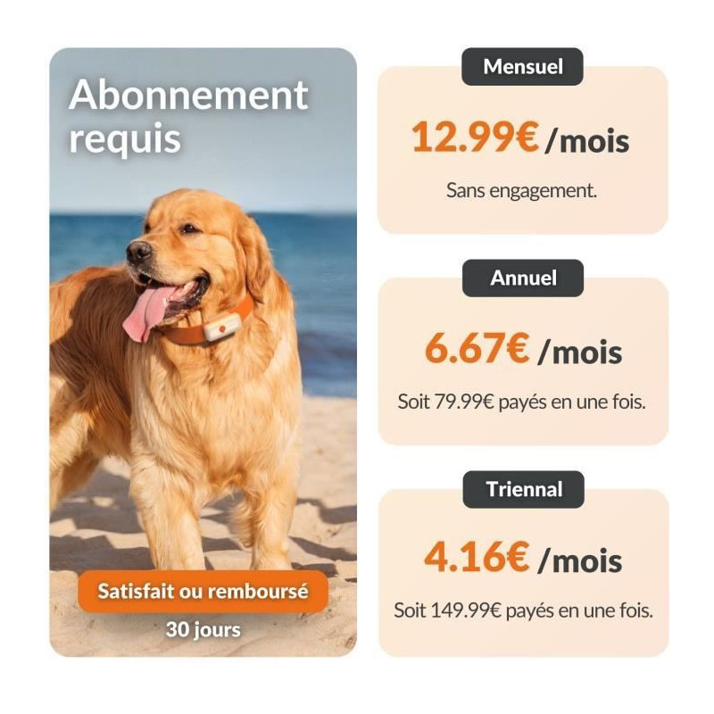 GPS tracker for dogs - Weenect XS (White Edition 2023)
