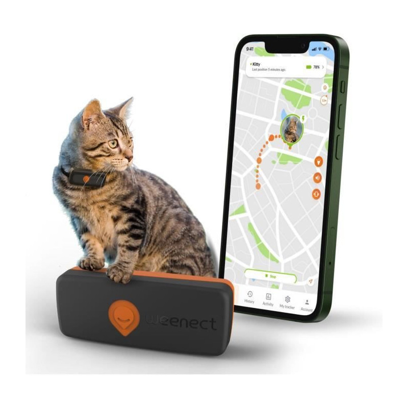 GPS tracker for chat - Weenect XS (Black Edition 2023)