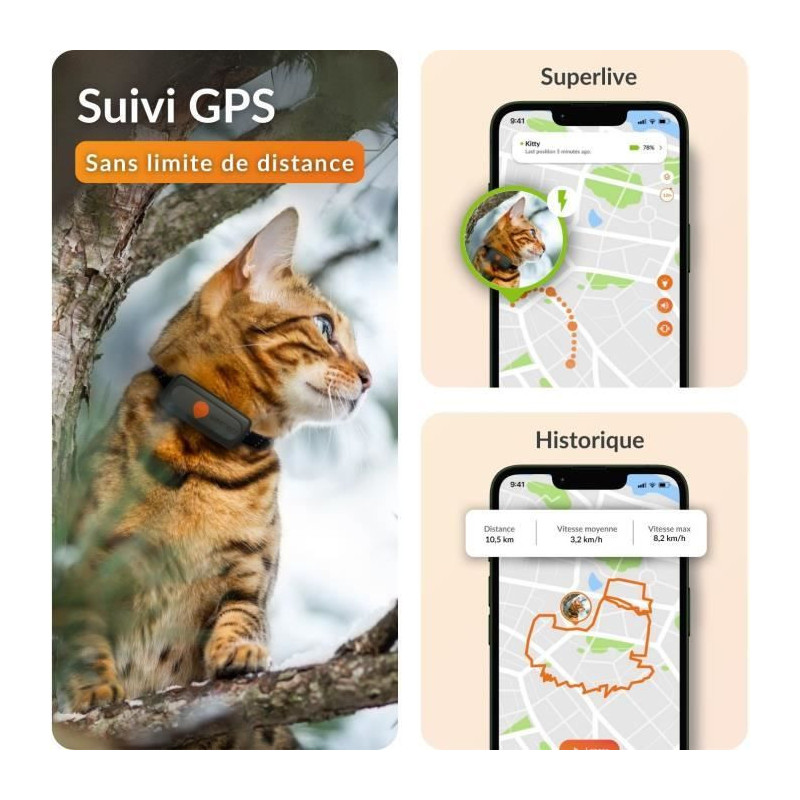 GPS tracker for chat - Weenect XS (Black Edition 2023)