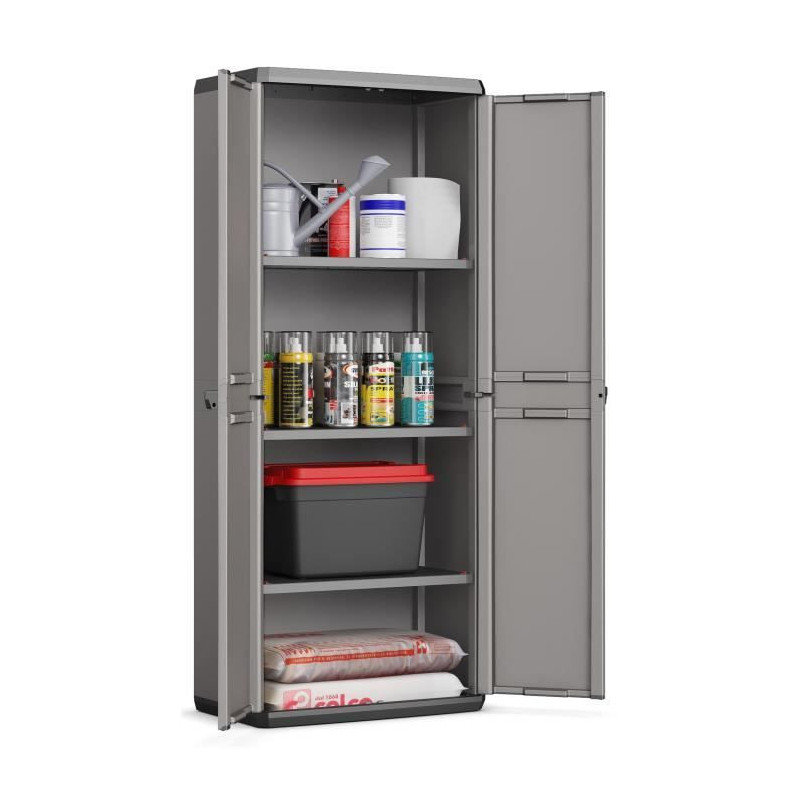 Keter | High Piu wardrobe, gray / black, 68 x 39 x 166 cm