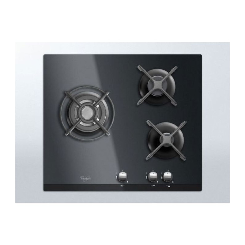 WHIRLPOOL AKT404NB Gas Cooktop - 3 burners - 6350W - L59 x D51cm - Tem