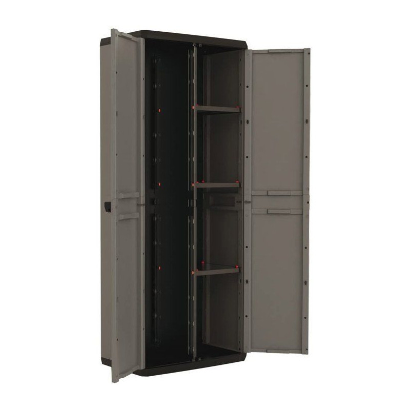 KIS Più Utility Storage Cabinet - 68 x 39 x 166 cm - Charcoal Gray an