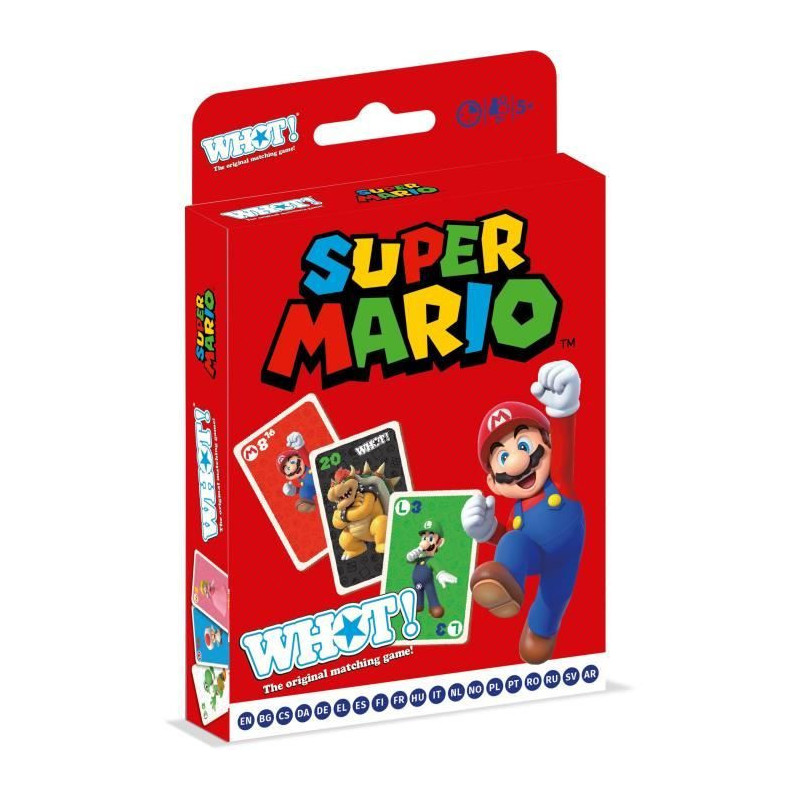 Whot! Super Mario - Card Game - WINNING MOVES - Super Mario-themed car