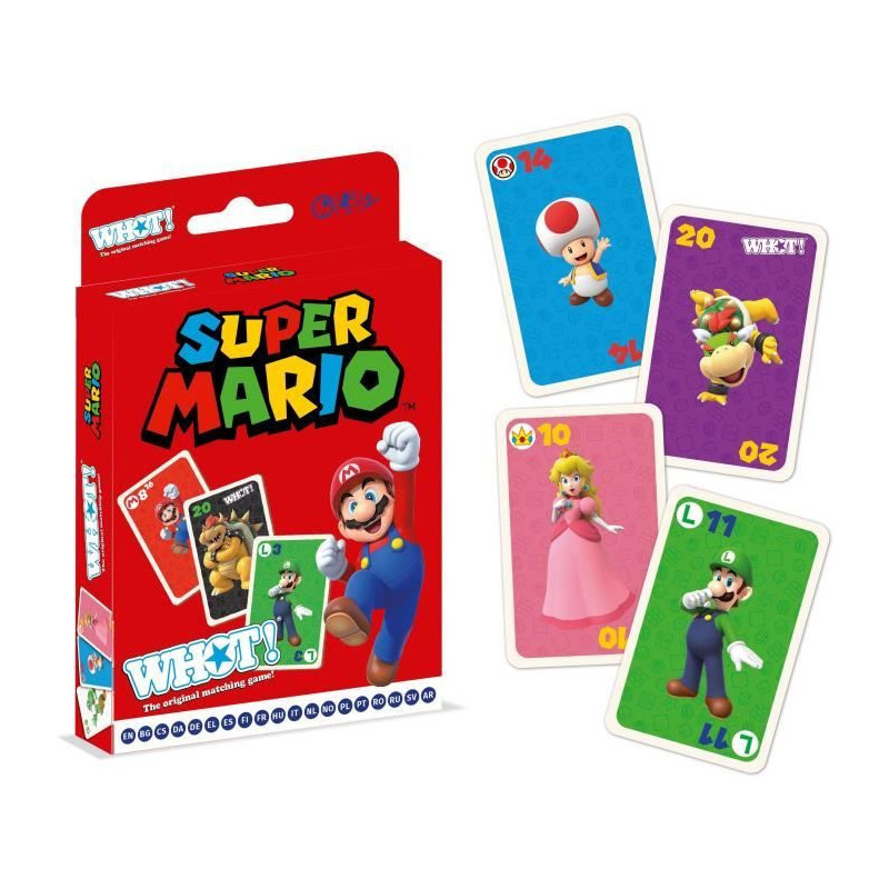 Whot! Super Mario - Card Game - WINNING MOVES - Super Mario-themed car