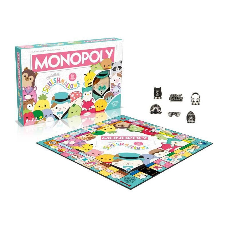 Monopoly Squishmallows - Board game - WINNING MOVES - Monopoly with Sq