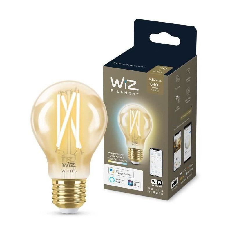 WIZ Vintage white connected bulb variable E27 50W