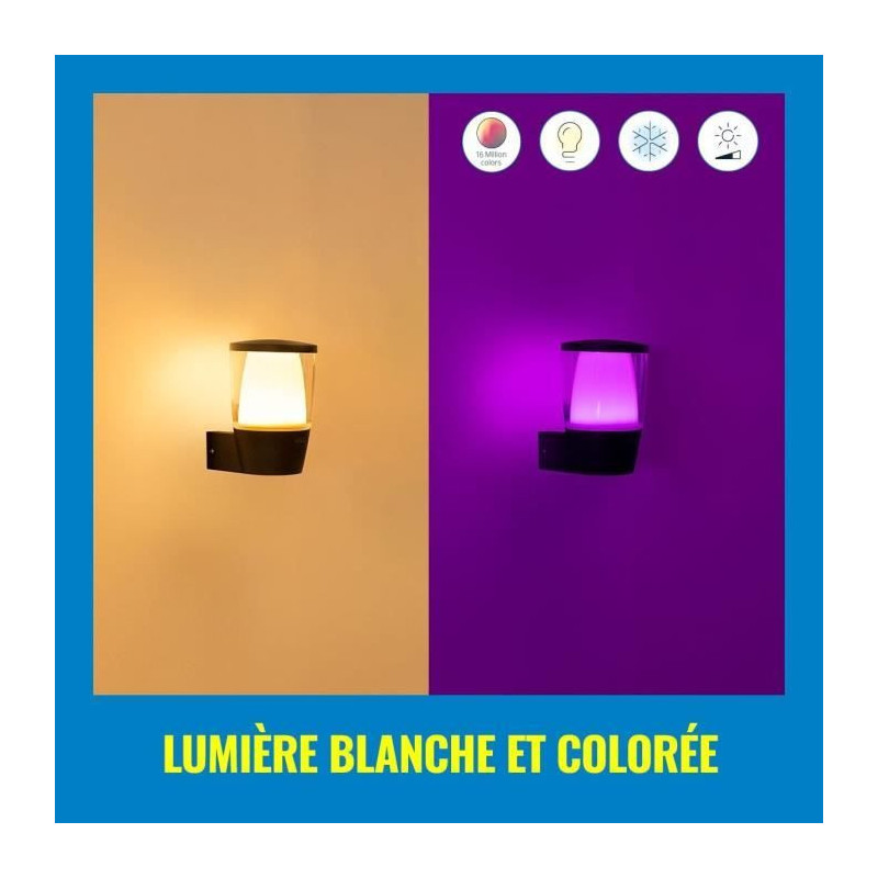 WIZ ELPAS wall light - Connected - Outdoor - Black