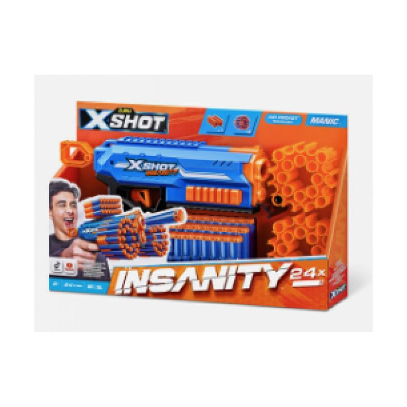 Dart Launcher - ZURU - X-SHOT Manic - 47-dart capacity - 30 m range -
