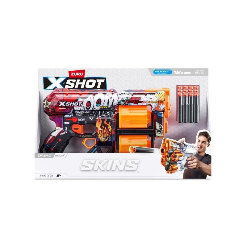 Dart Launcher - ZURU - X-SHOT Dread - Dual Rotating Barrel - 7 Designs