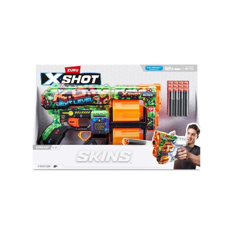 Dart Launcher - ZURU - X-SHOT Dread - Dual Rotating Barrel - 7 Designs