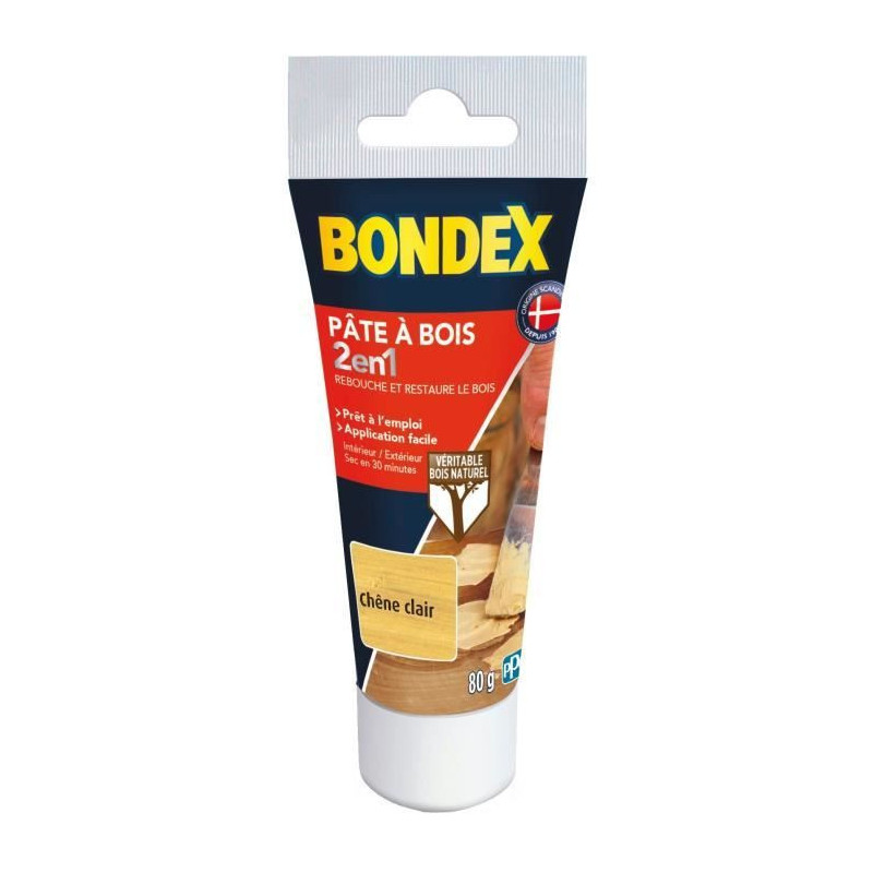 2 in 1 wood paste - BONDEX - Light oak - 80 gr
