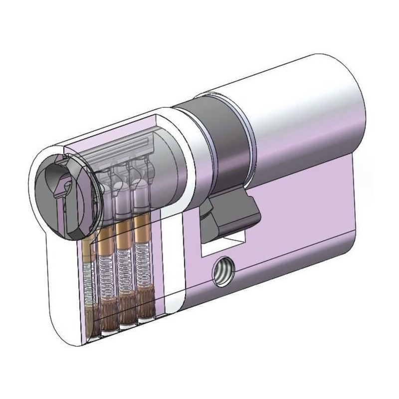 YALE Lock Cylinder - For Exterior Door / Entrance - 5 Pins - 3 Keys -