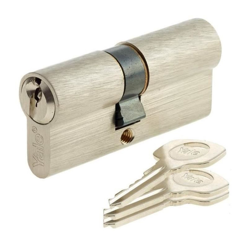 YALE Lock Cylinder - For Exterior Door / Entrance - 5 Pins - 3 Keys -