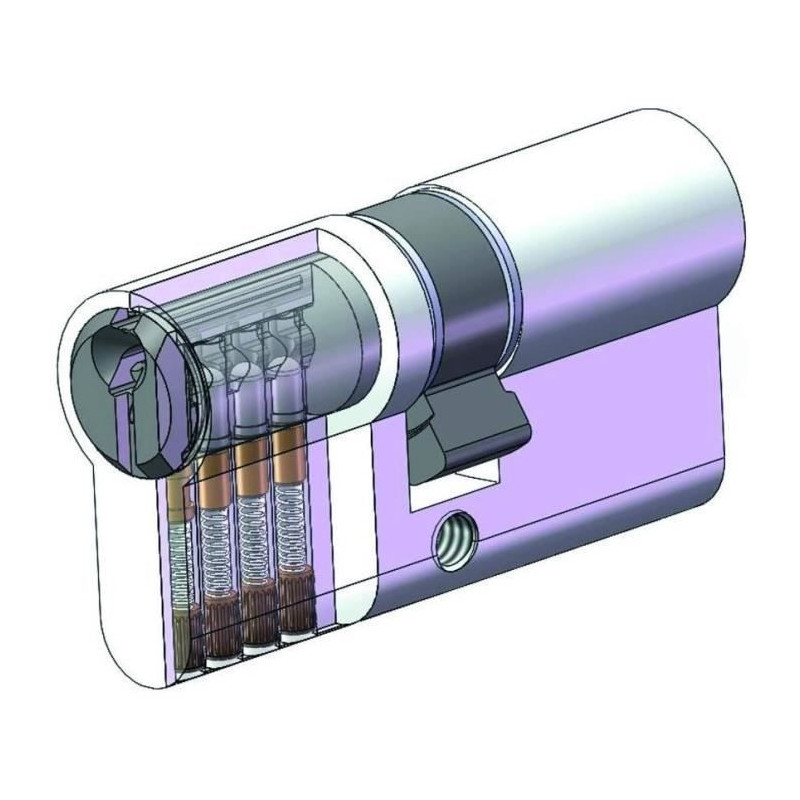 YALE Lock Cylinder - For Exterior Door / Entrance - 5 Pins - 3 Keys -