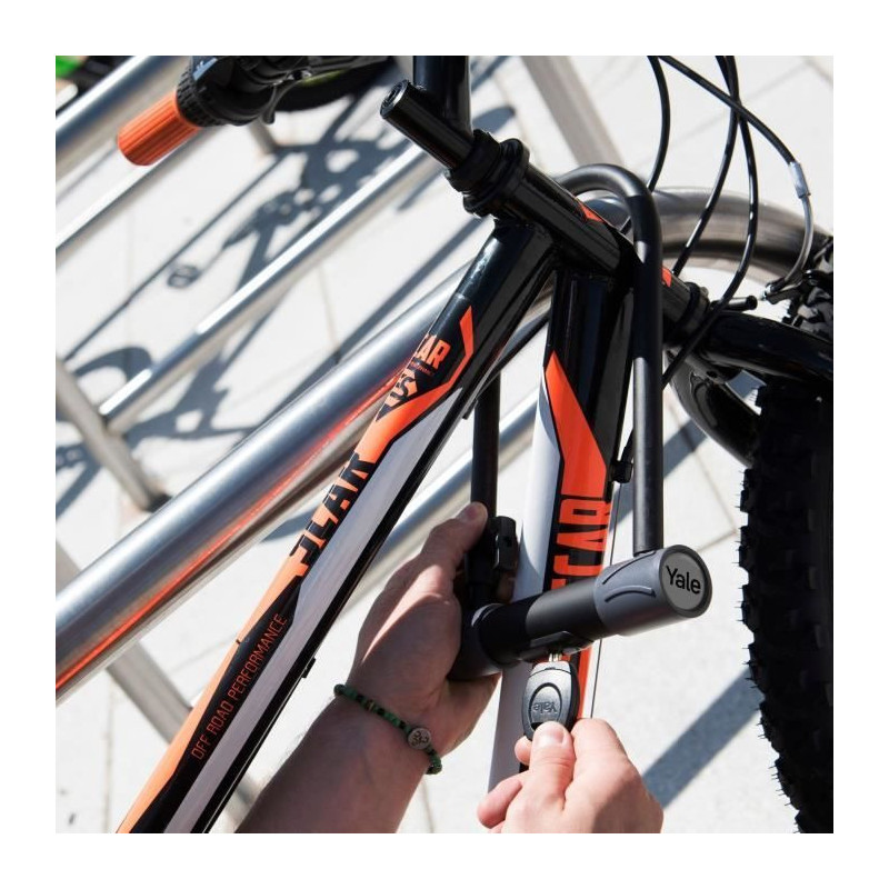 YALE U Security Lock - Sold Secure Silver Certified + Cable - For Bike