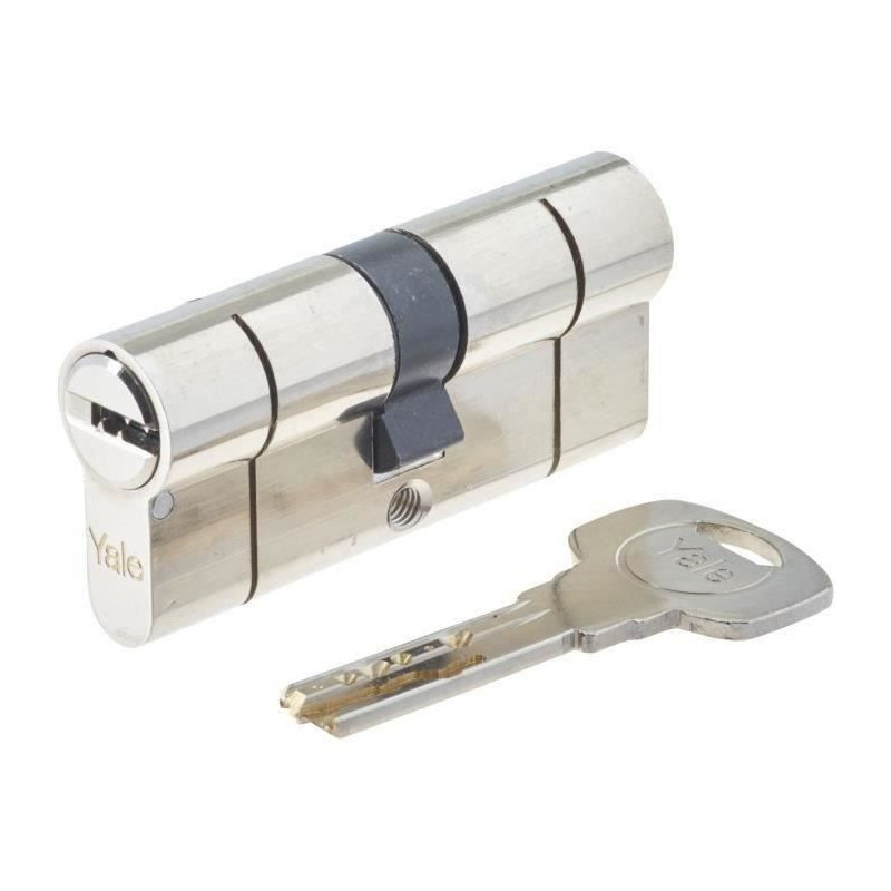YALE 2100 Series high security cylinder 35x35 mm nickel-plated, anti-p