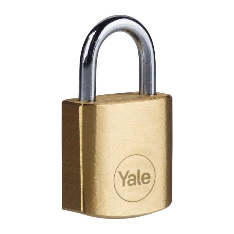 Brass padlock - YALE - Y110B/20/111/4 - 20mm - Steel shackle - 3 keys