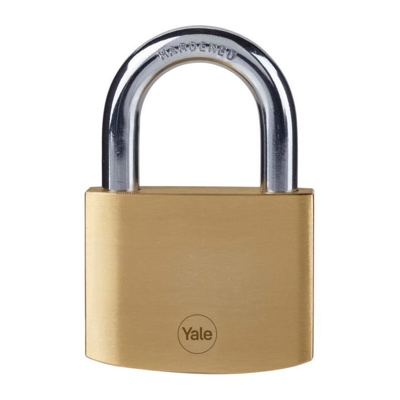 Brass padlock - YALE - Y110B/60/132/1 - 60 mm - Hardened steel shackle