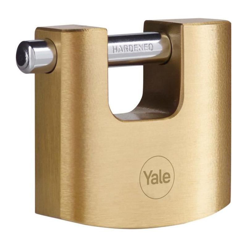 YALE Y114B/70/113/1 brass safety padlock - hardened steel shackle - 3