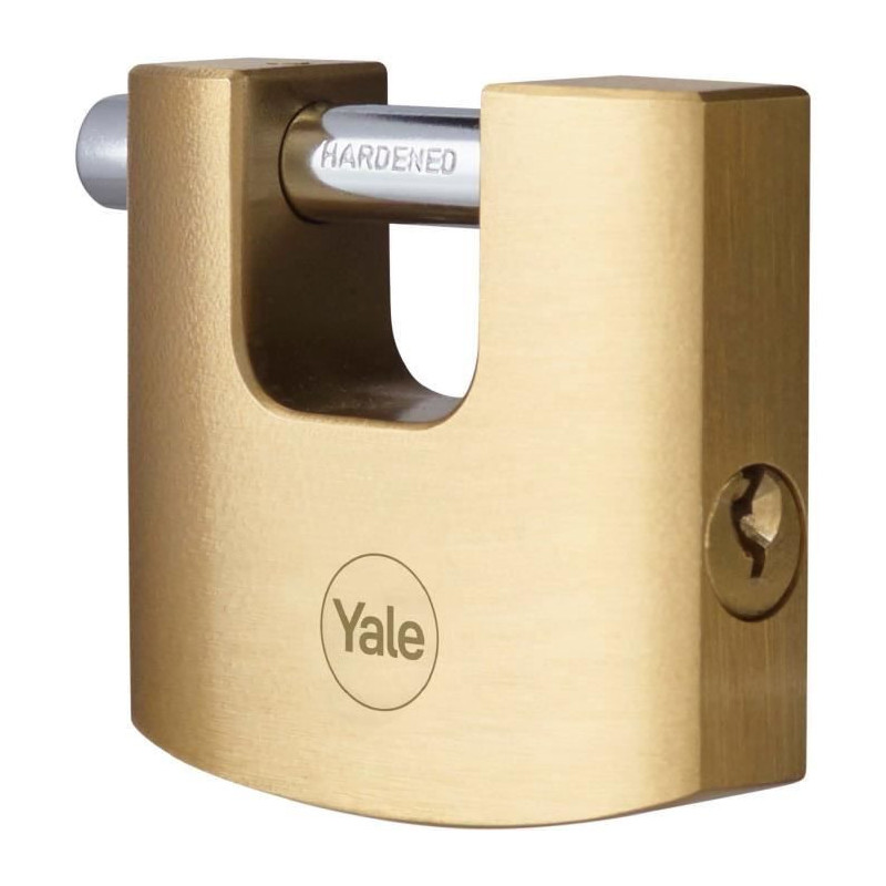 YALE Y114B/70/113/1 brass safety padlock - hardened steel shackle - 3