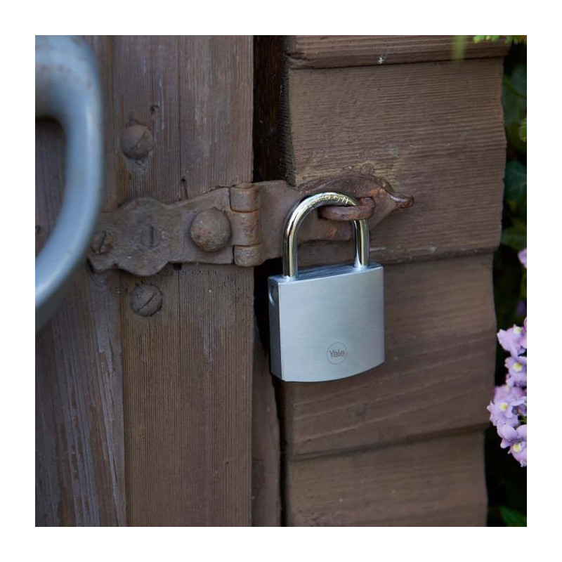 Brass Padlock - YALE - Y120DB/60/135/1 - Exterior - Chrome 60 mm - Ant