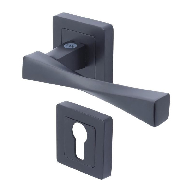 YALE - YPP7-V-PE Square door handle of 7 black YALE - Verona model - e