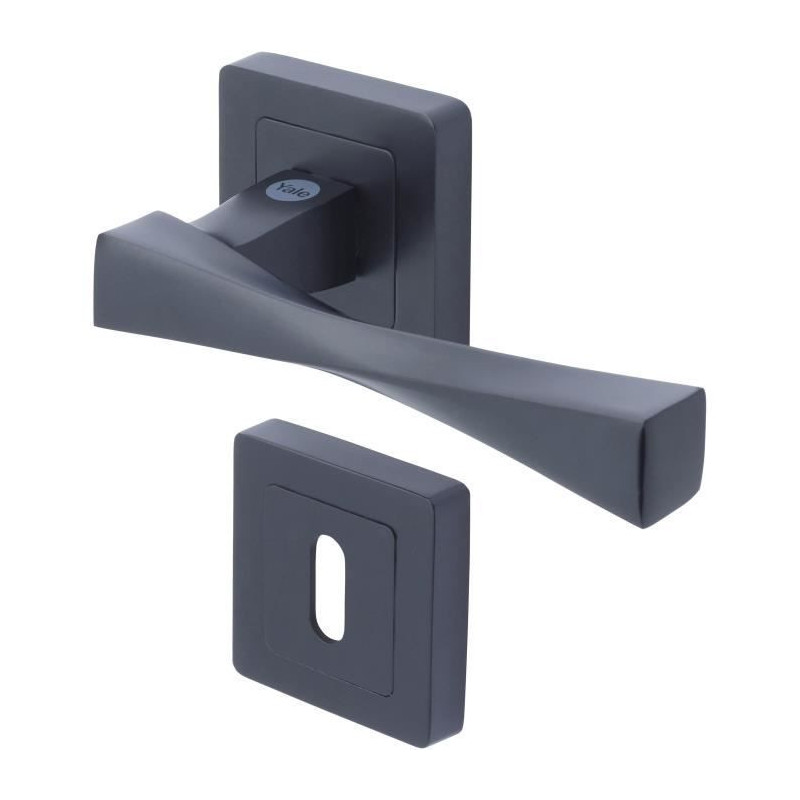 YALE - YPP7-V-PC Square door handle of 7 black YALE - Model Verona - k