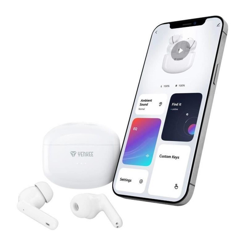 Rechargeable Wireless Earphones - TWS HARMON - YENKEE - YHP 08BT ANC