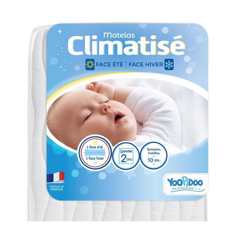 Yoopidoo - Air-conditioned Baby Mattress - 60x120 cm - 1 cool Summer s