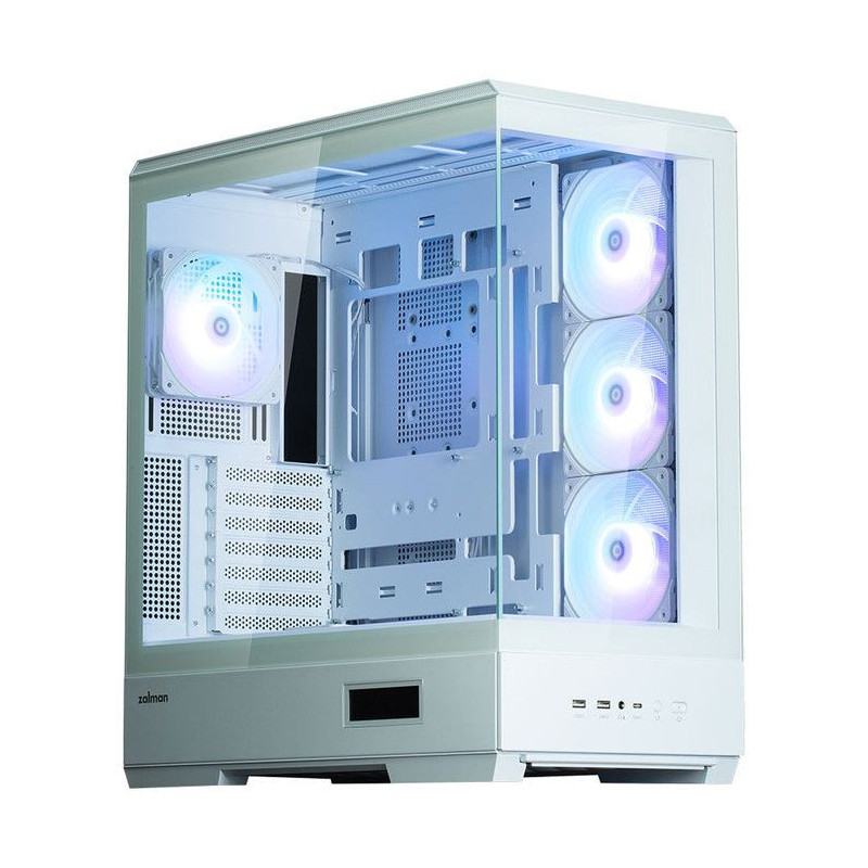 PC case - ZALMAN - P50 DS - Mid tower - ATX - White - 4 A-RGB fans - U