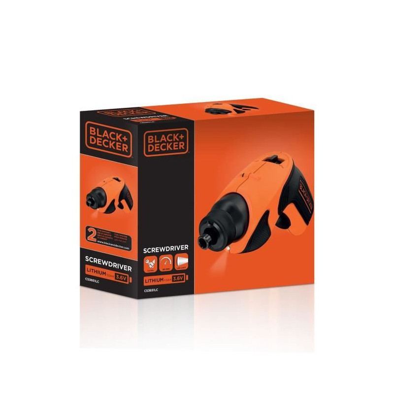 BLACK ET DECKER Tournevis 3,6v lithium 1.5 ah