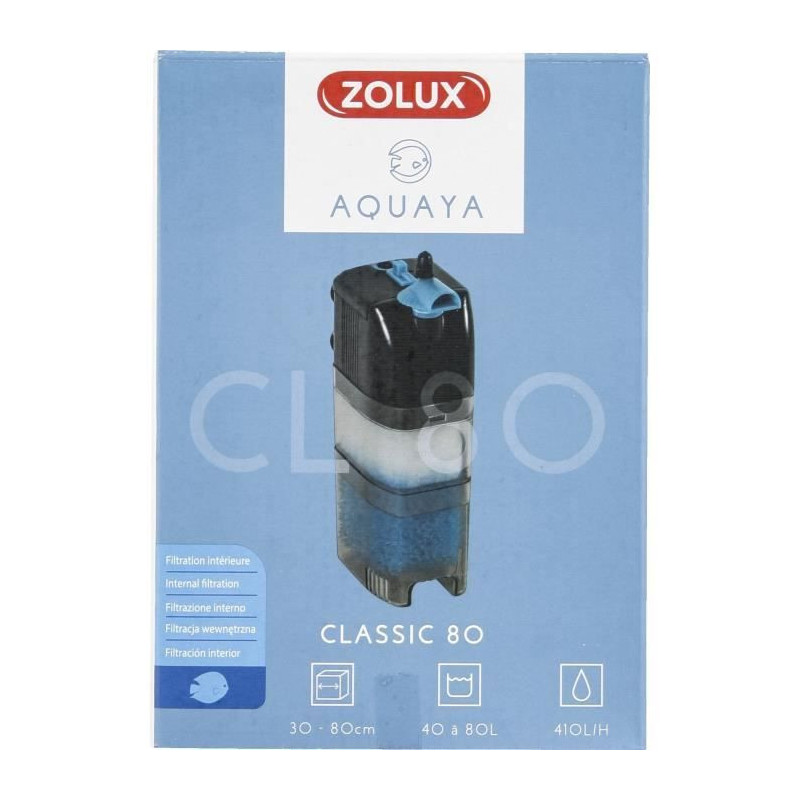 Internal filter - ZOLUX - Classic 80 - 5 W - Aquarium 40 to 80 L - Adj