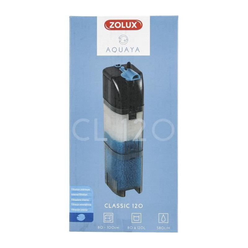 Internal filter - Zolux - Classic - For aquariums from 80 to 120 L - F
