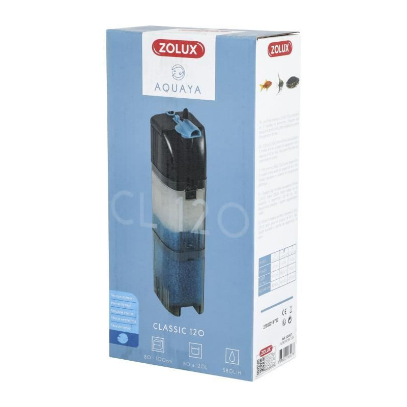 Internal filter - Zolux - Classic - For aquariums from 80 to 120 L - F