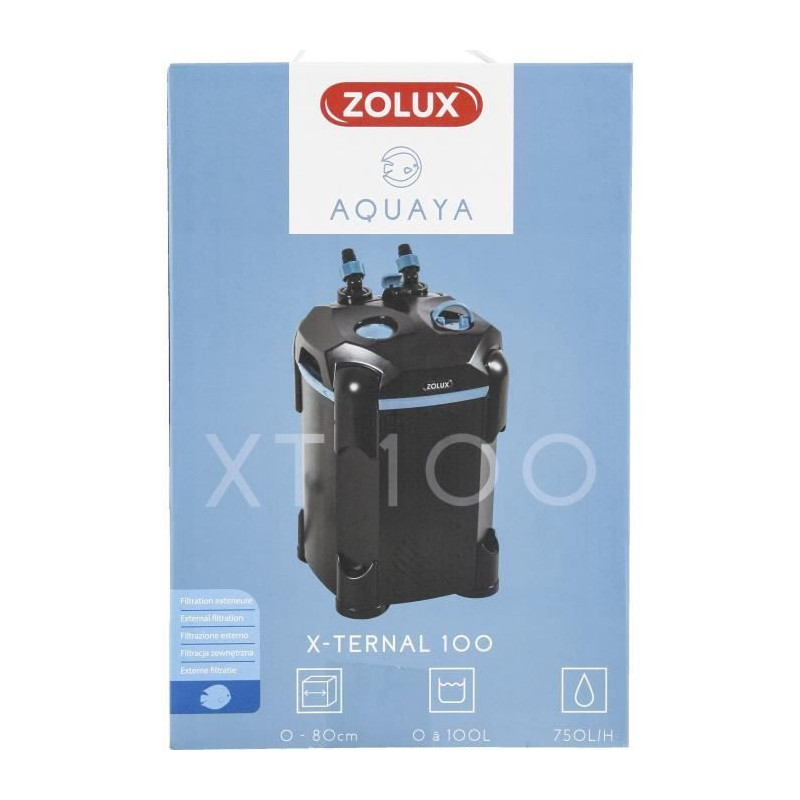 External filter - Zolux - X-Ternal 100 - Power 9.3 W - Max flow rate 7