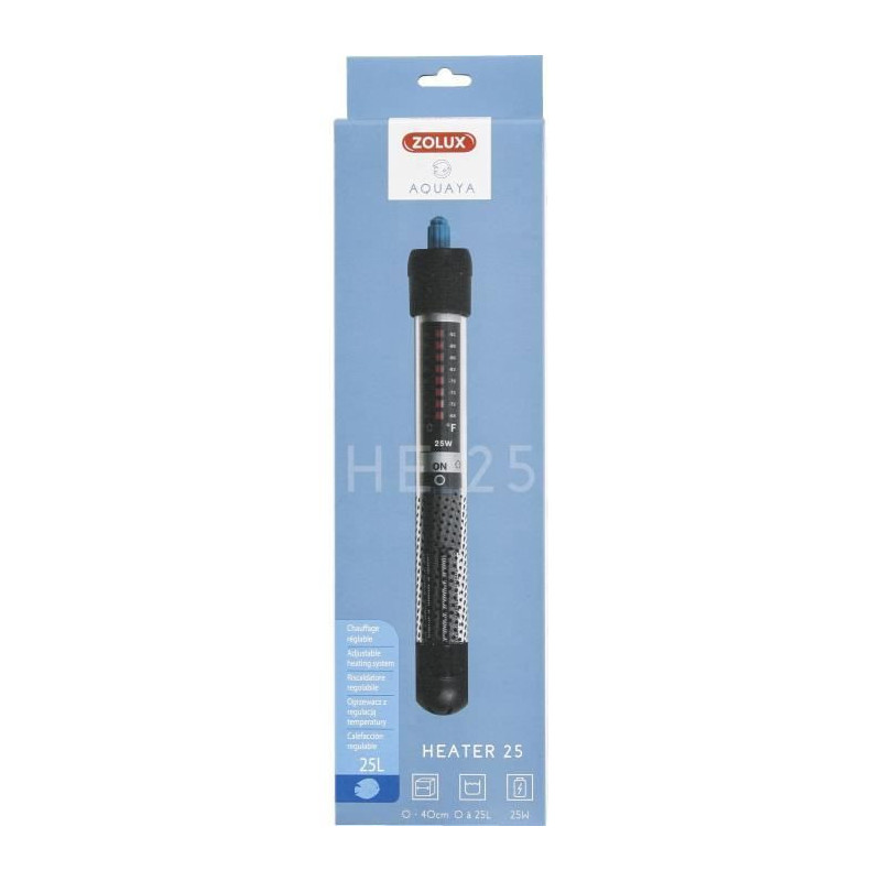 Aquarium heater - ZOLUX - Heater 25 - 25 W - Length 23 cm - For 20 to