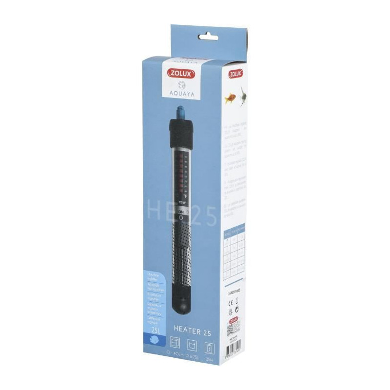 Aquarium heater - ZOLUX - Heater 25 - 25 W - Length 23 cm - For 20 to
