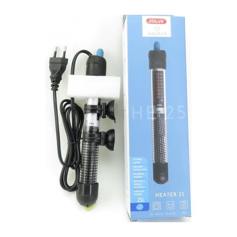 Aquarium heater - ZOLUX - Heater 25 - 25 W - Length 23 cm - For 20 to